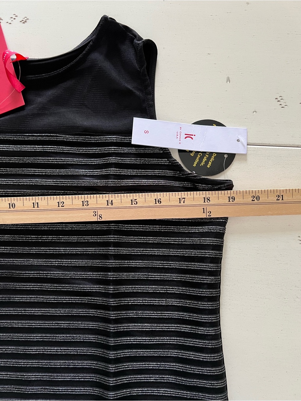 Connie Black and Silver Striped Sleeveless Tank Top - Picture 8 of 10